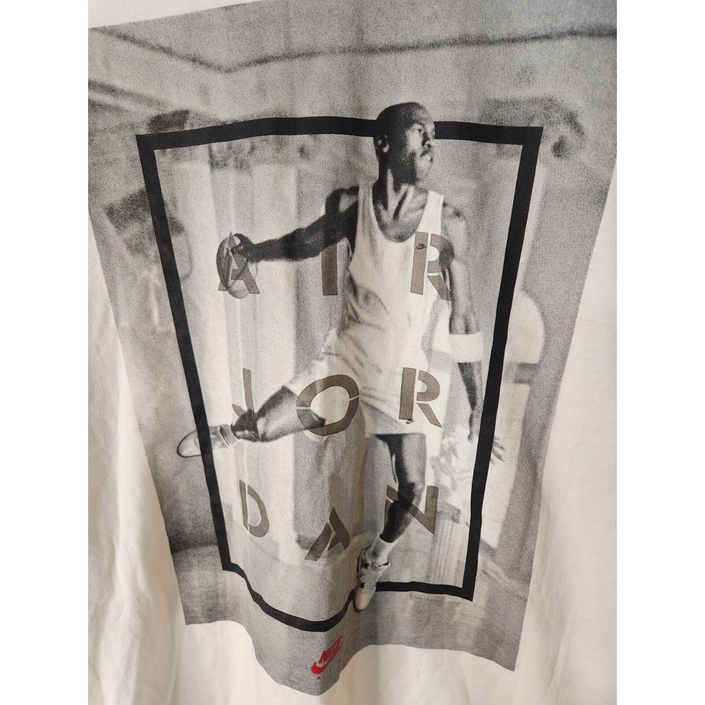 Jordan Mens Michael Jordan Photo Graphic T-Shirt White Size M Jumpman Nike Air